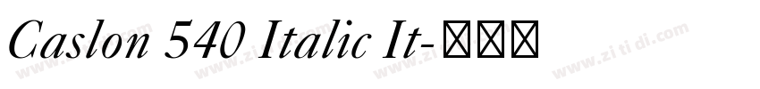 Caslon 540 Italic It字体转换